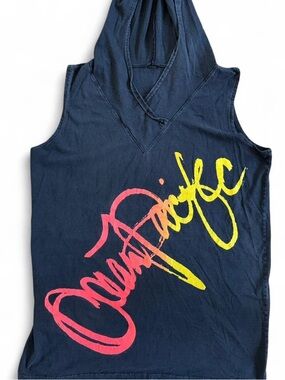 Vintage Ocean Pacific OP Sleeveless Hooded Shirt Tunic